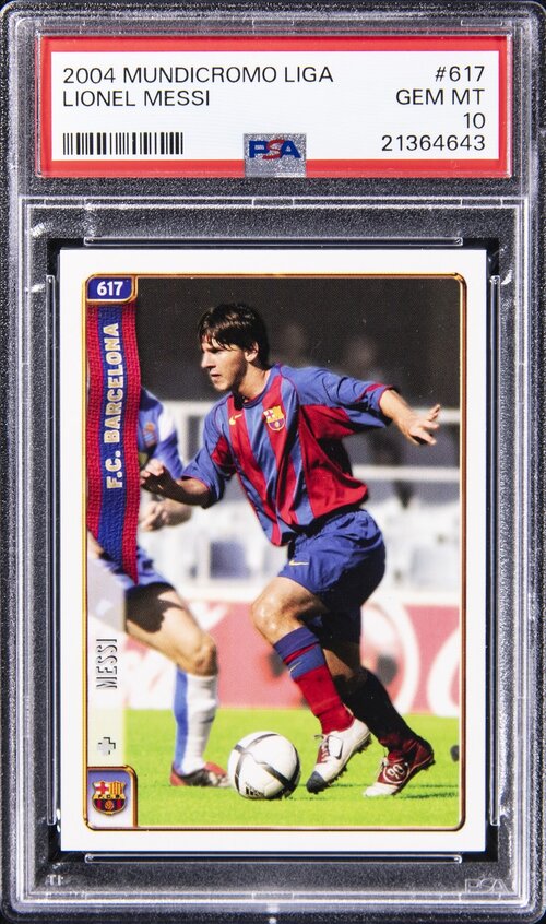 Lionel Messi 2004 Mundicromo Liga, PSA 10
